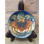 Moorcroft Tube Lined Anna Lily Design Trinket Dish, 4 inches diameter