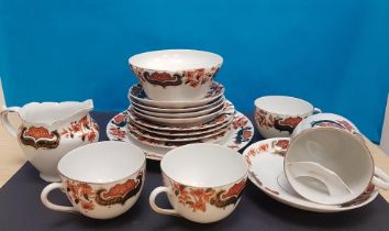 Antique Royal Crown Derby Imari Teaset including moustache cup and saucer.