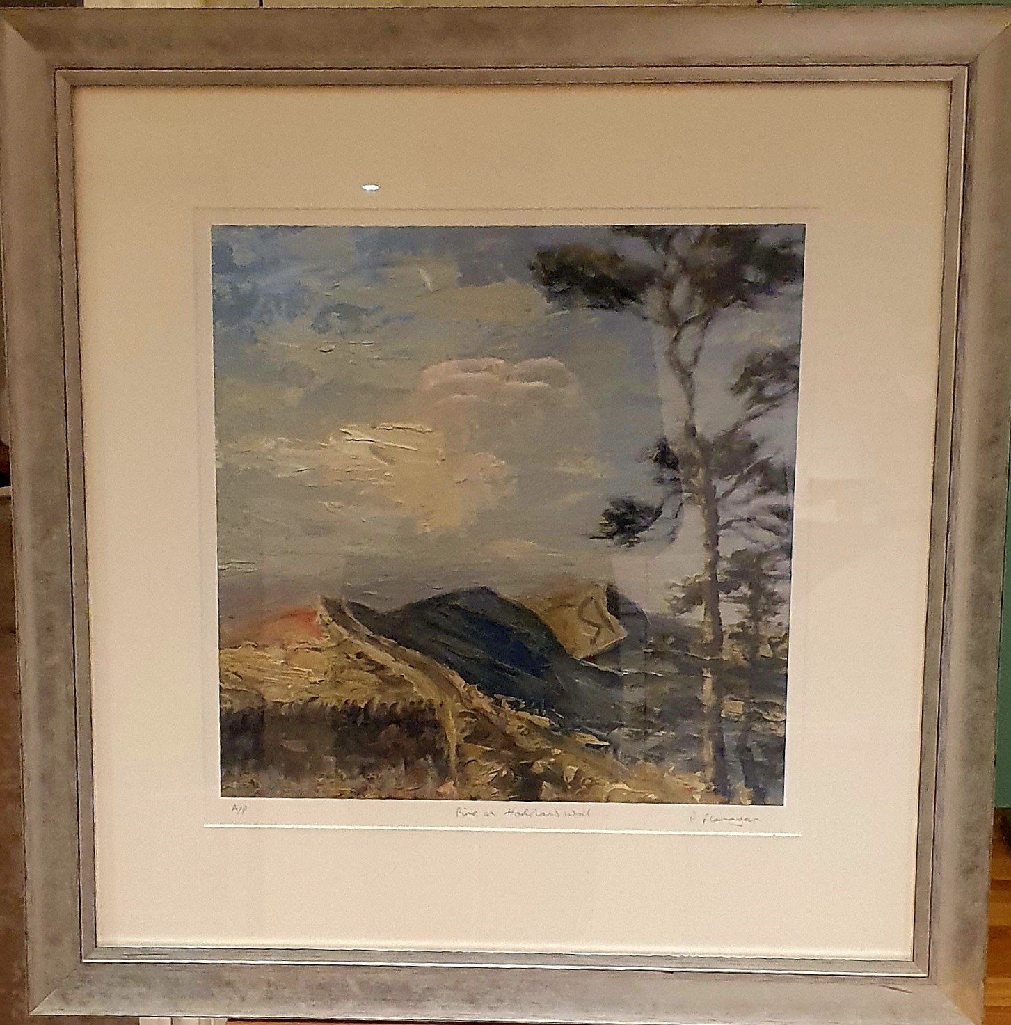 Peter Flanagan Signed and Framed Artist's Proof titled Pine on Hadrian's Wall - Image 2 of 2