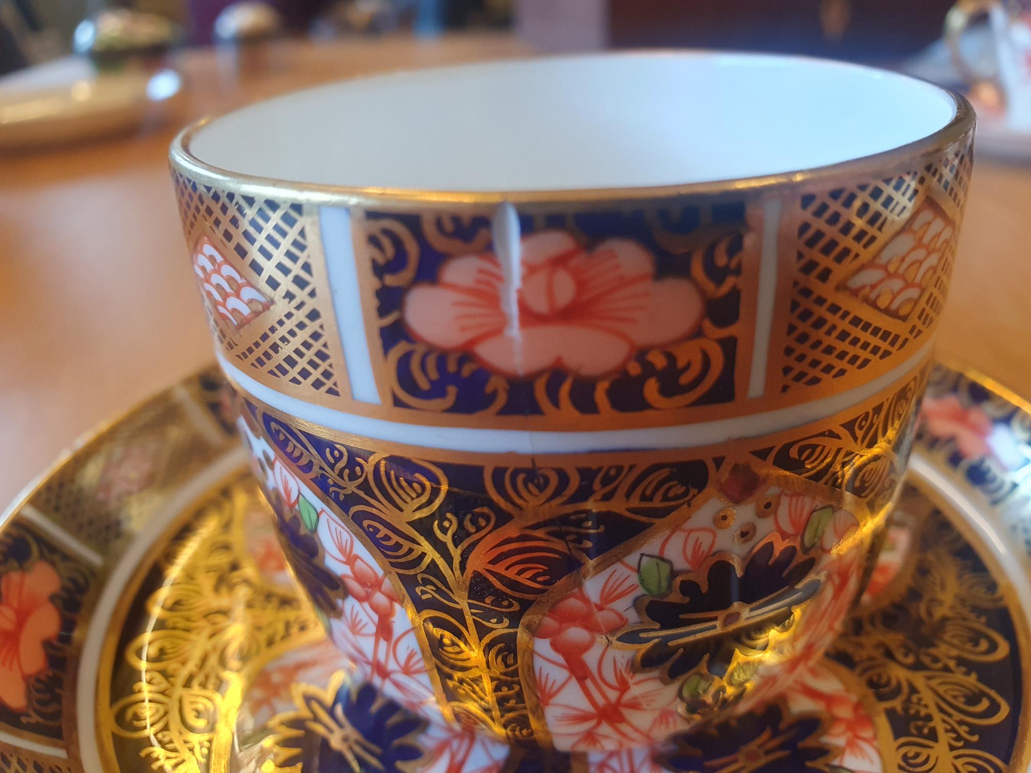 Royal Crown Derby Imari Cup and Saucer Set 1891-1921, produced at Osmaston Road Factory - Image 3 of 3