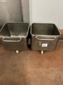 2 X MOBILE TOTE BINS