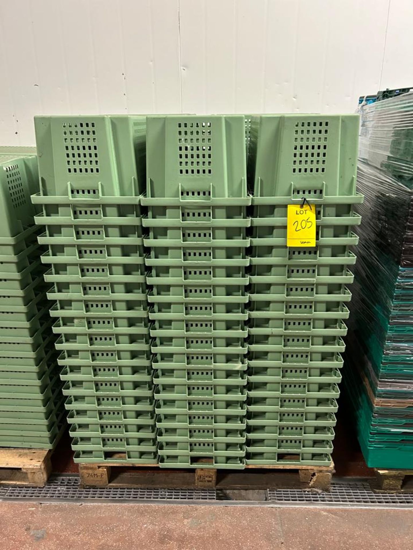 GREEN PERFORATED TRAYS