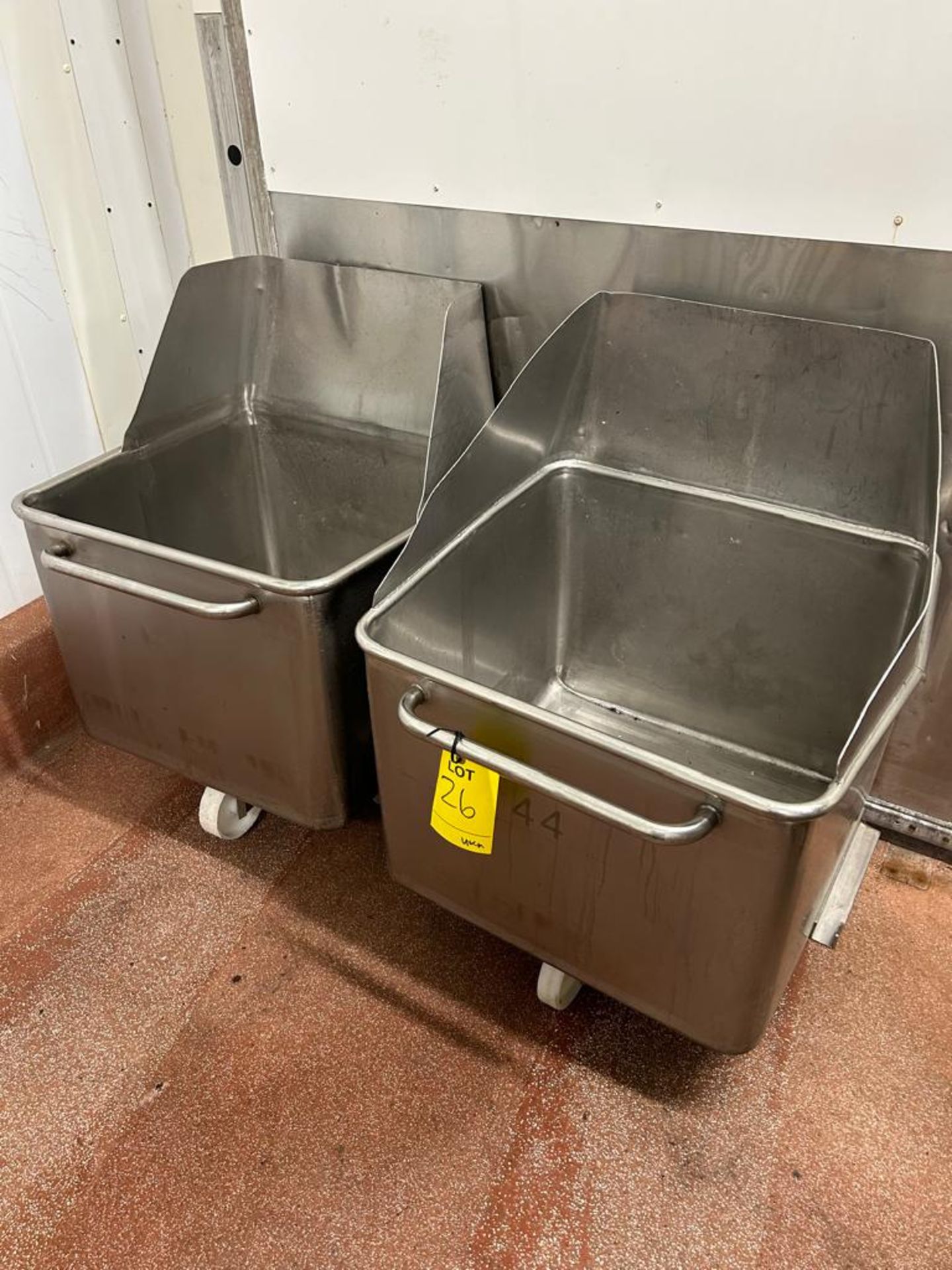 2 X CHUTED TOTE BINS