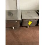 2 X TOTE BINS WITH LIDS