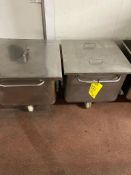 2 X TOTE BINS WITH LIDS