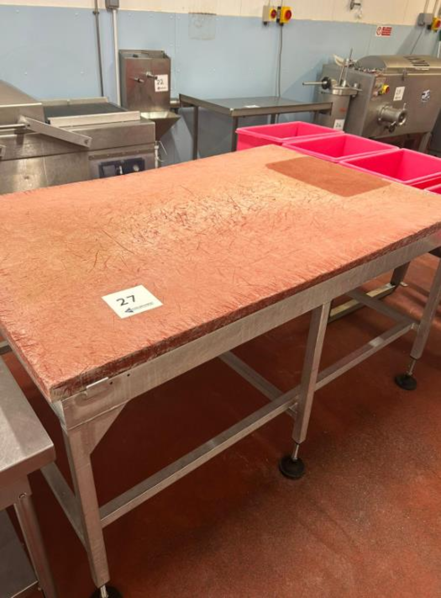 BUTCHERS BLOCK CUTTING TABLE