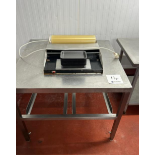 STAINLESS STEEL TABLE WITH TRAY WRAPPER