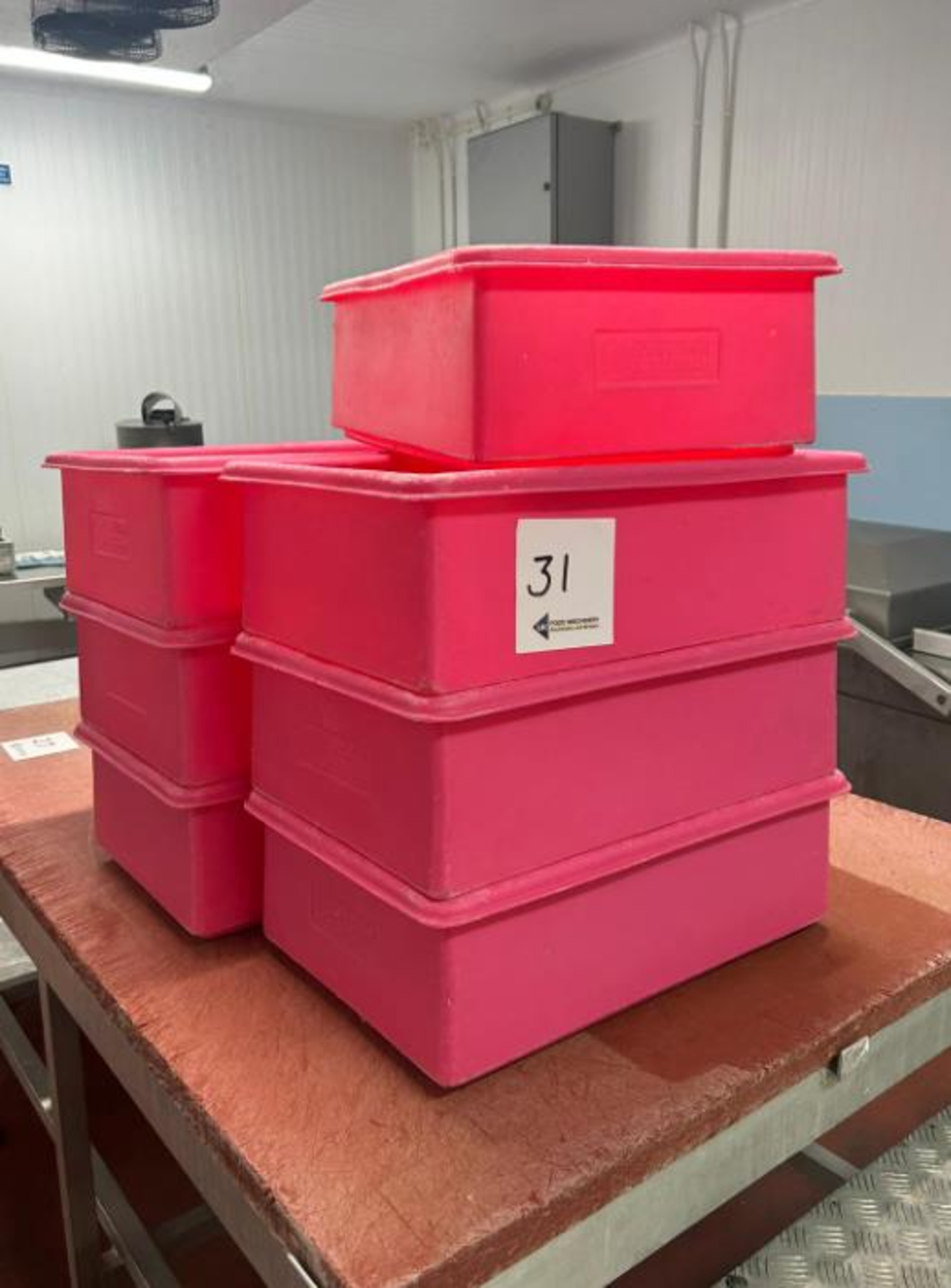 SELECTION OF RED PLASTIC BOXES