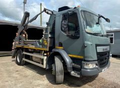 2016 DAF LF55.250 HYVA SKIP TRUCK LOADER