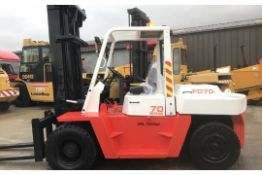 NISSAN FD 70 7.5 TON DIESEL FORKLIFT