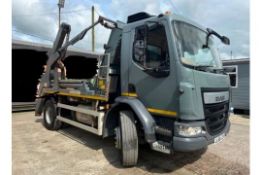 2016 DAF LF55.250 HYVA SKIP TRUCK LOADER