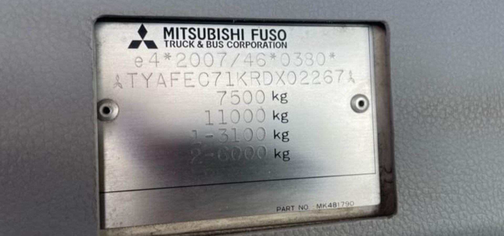 2012 MITSUBISHI CANTER 7C15 - Image 12 of 18