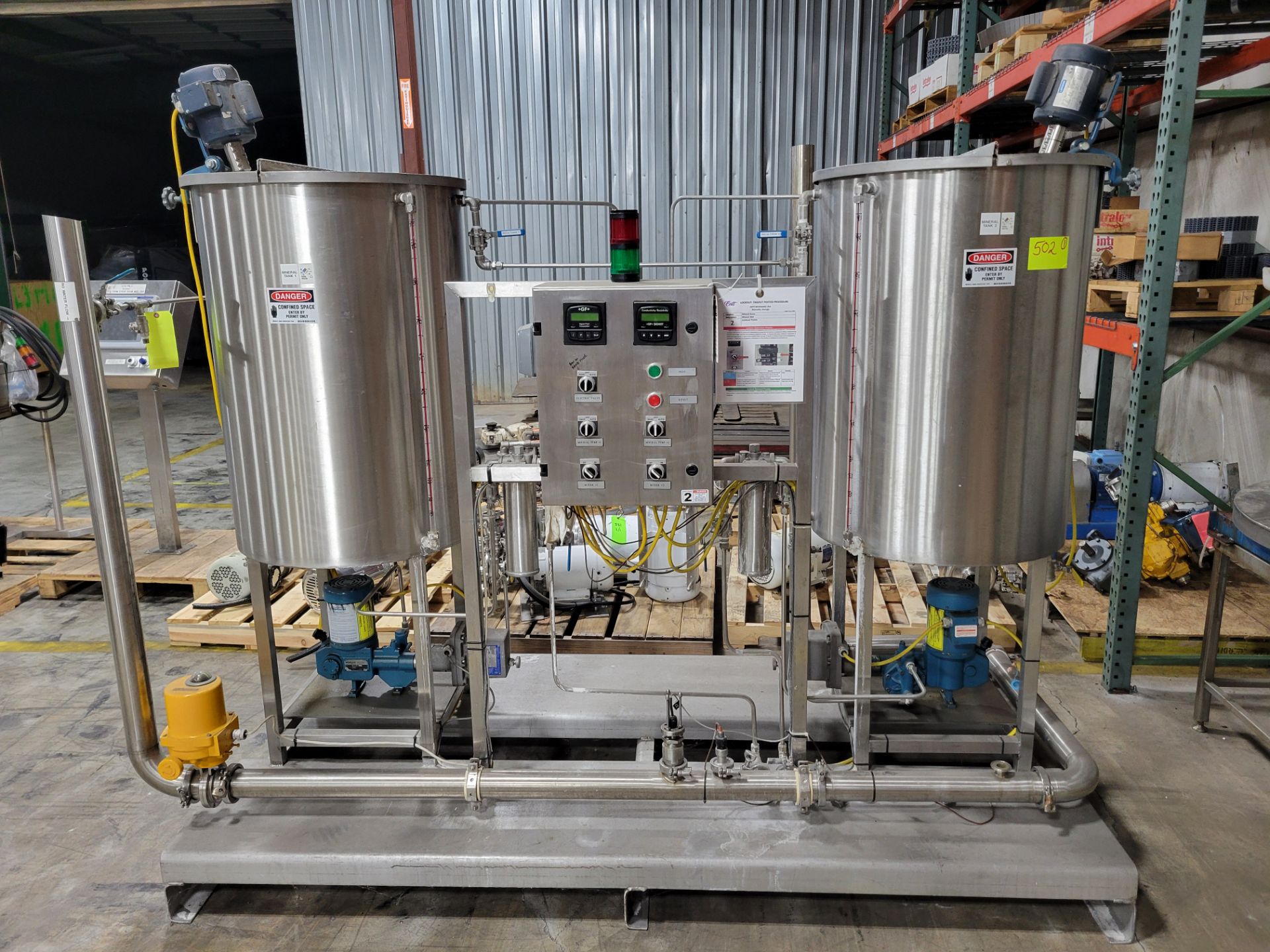 Two Tank Mineral Mixing Skid