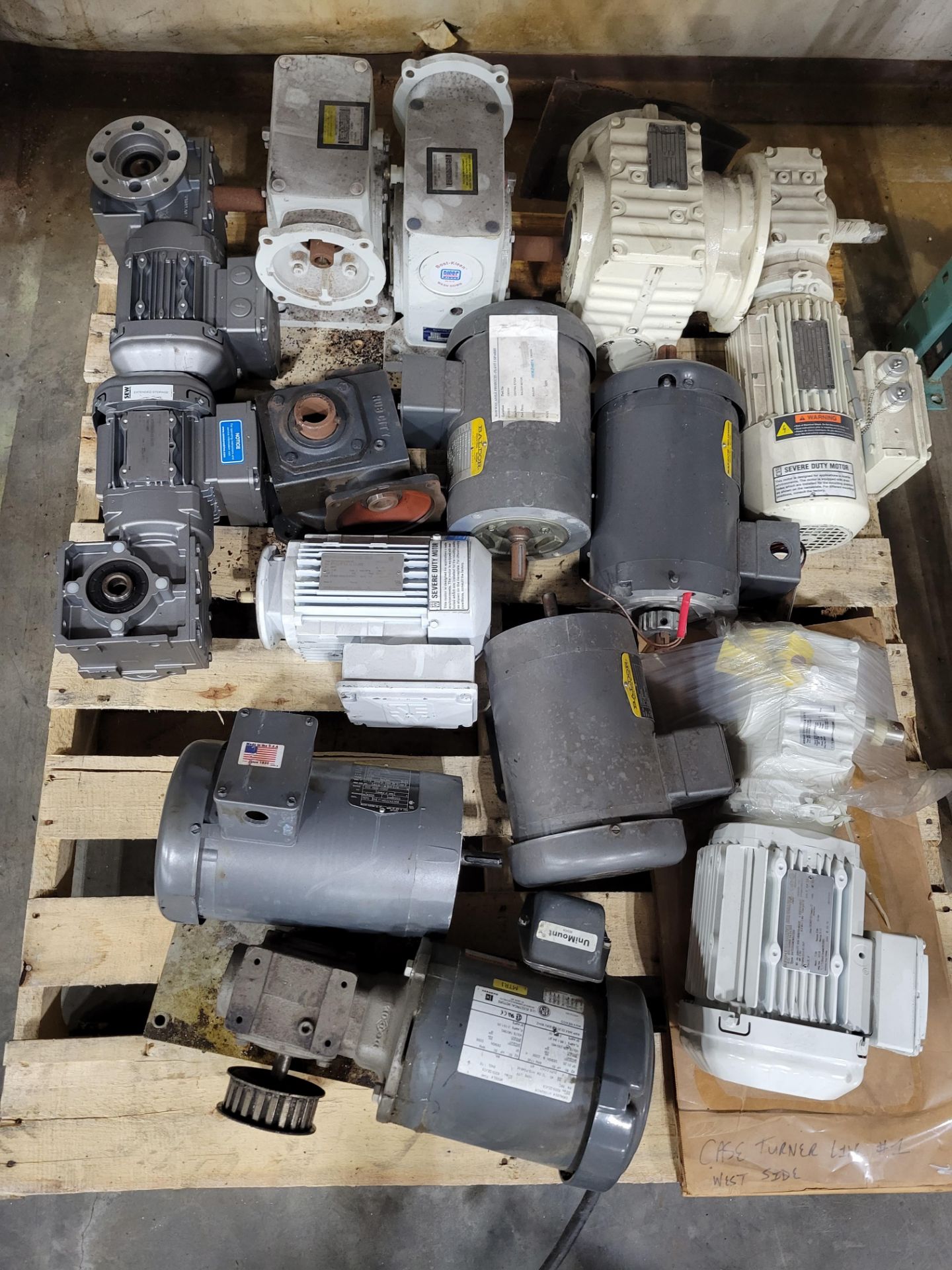 Pallet of Motors and Gearboxes