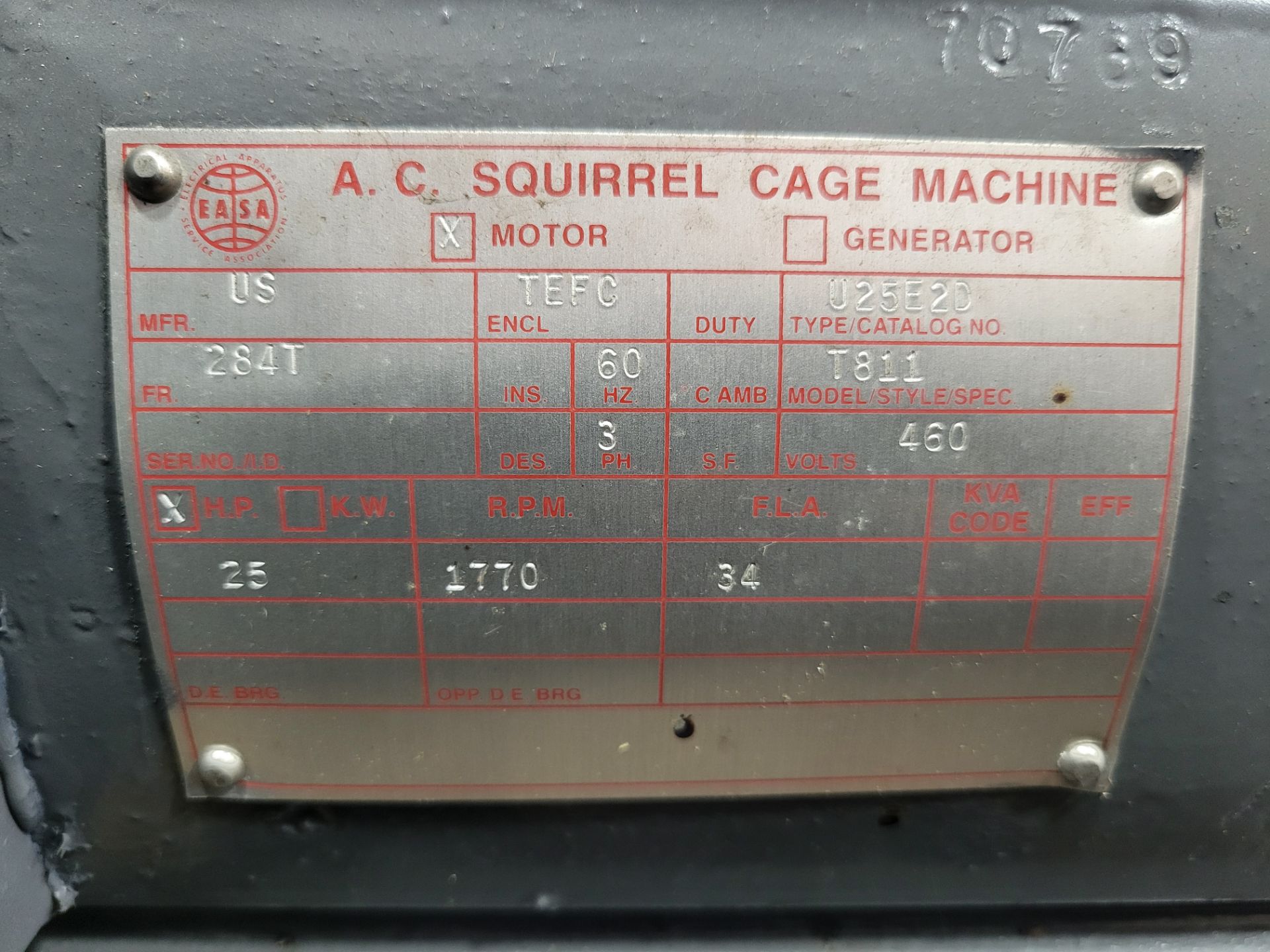 AC Squirrel Cage Machine Motor - Image 2 of 4