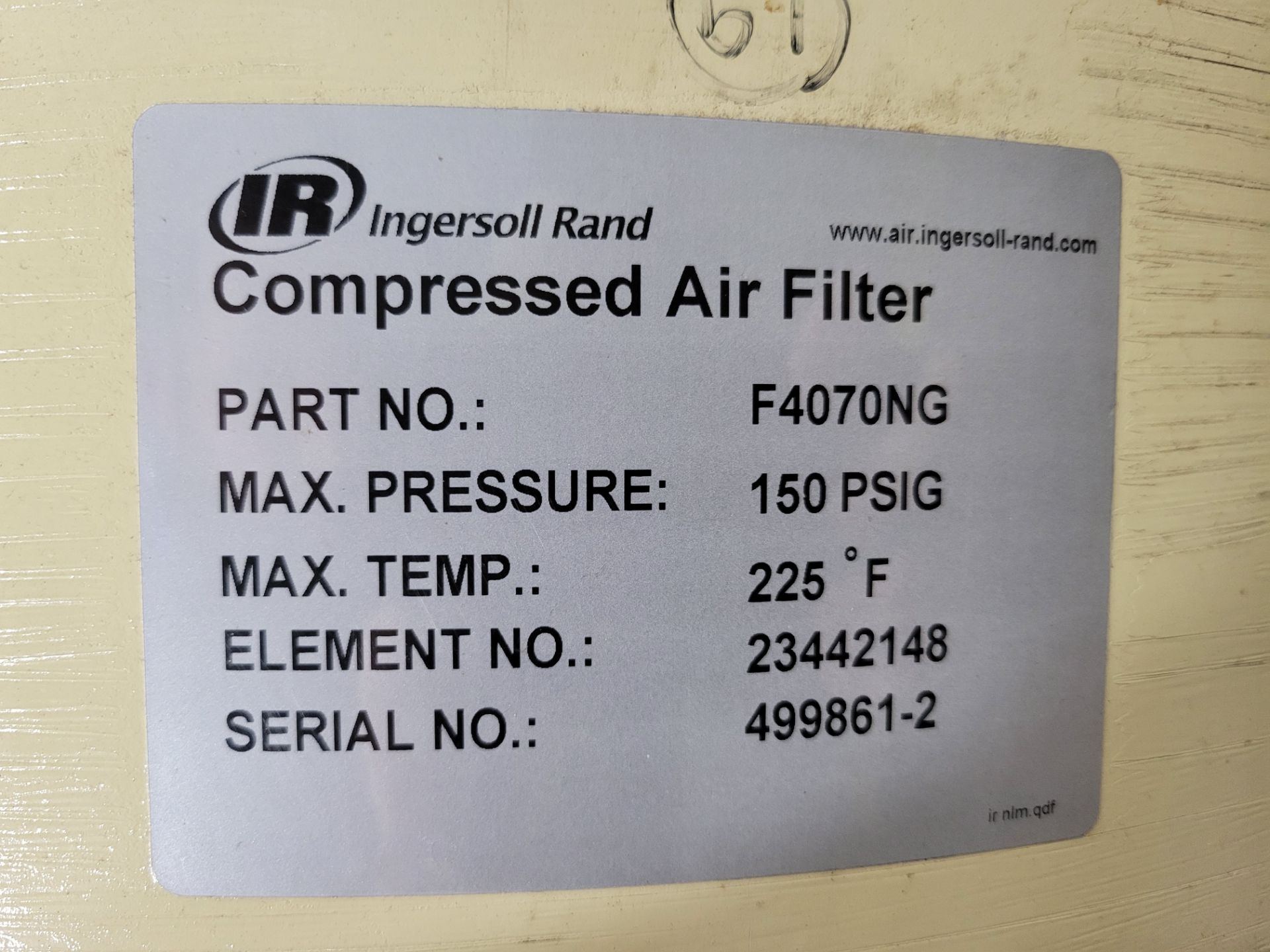 Two Ingersoll Rand Compressed Air Filter Tanks - Image 4 of 7
