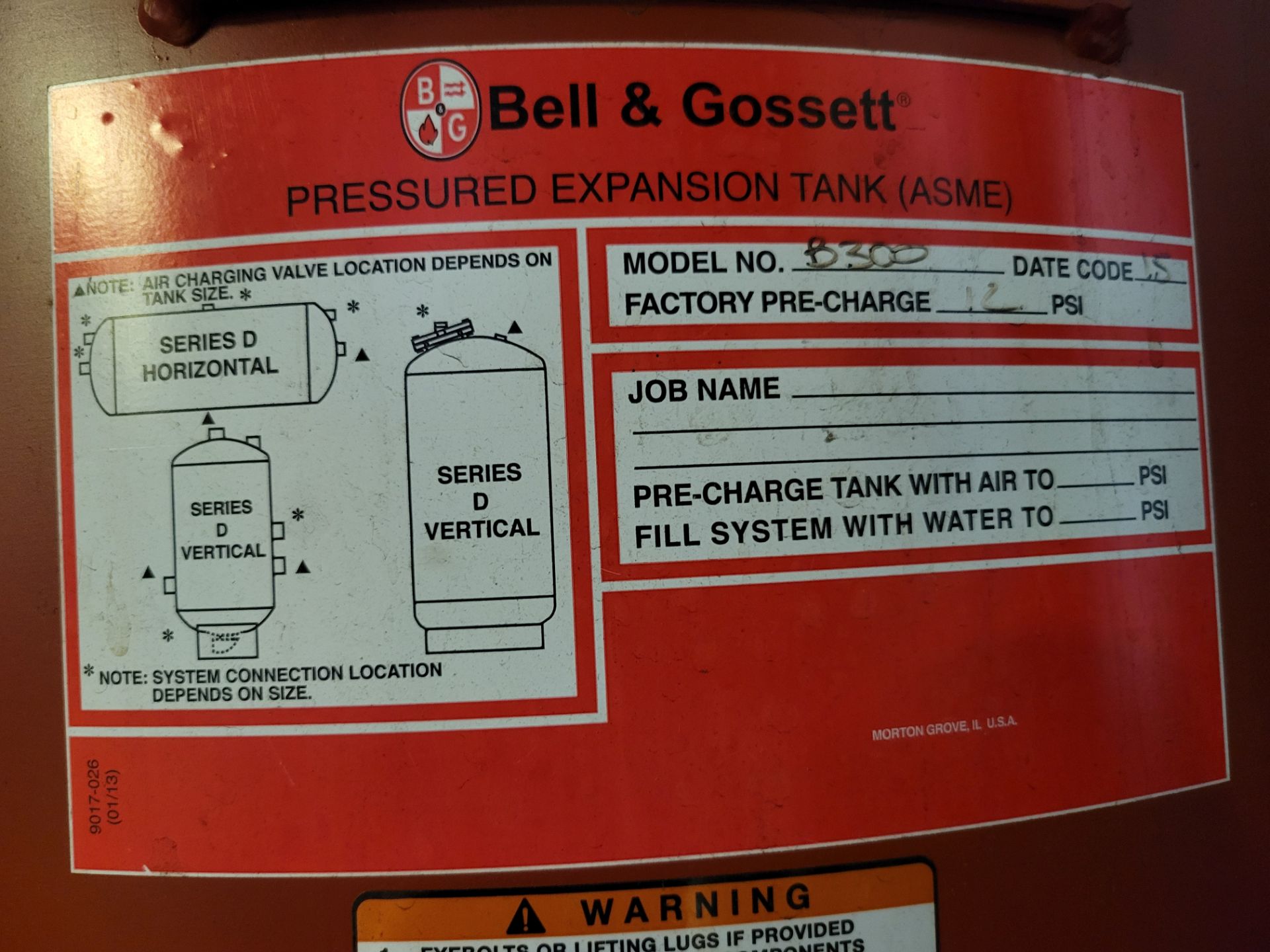 Bell & Gossett Pressured Expansion Tank - Image 3 of 3