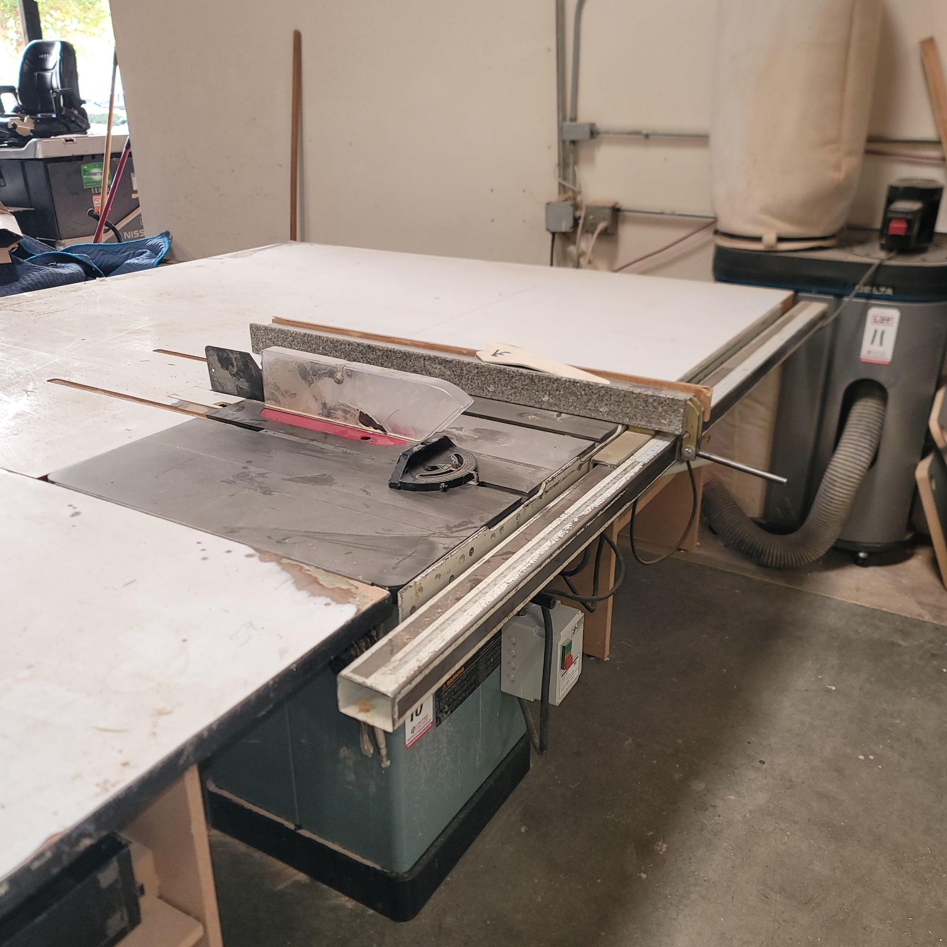 DELTA 10" UNISAW TABLE SAW, CAT. NO. 36-815, 3 HP, 230V, 28" X 27" CAST TABLE, 40-1/2" FENCE, S/N - Image 3 of 5