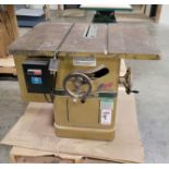 POWERMATIC 10" TABLE SAW, MODEL 66, 2 HP, 230V, 3-PHASE, S/N 84661647, 38" X 28" CAST TABLE