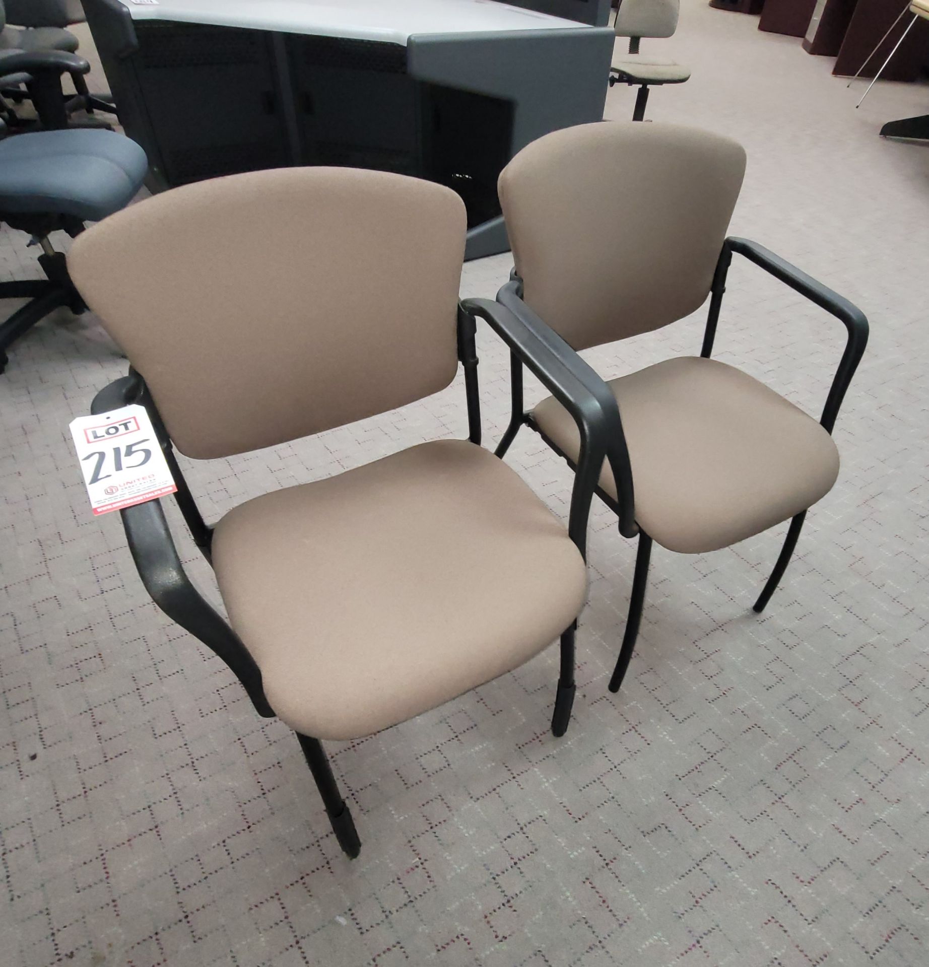 LOT - (2) MATCHING UPHOLSTERED CHAIRS