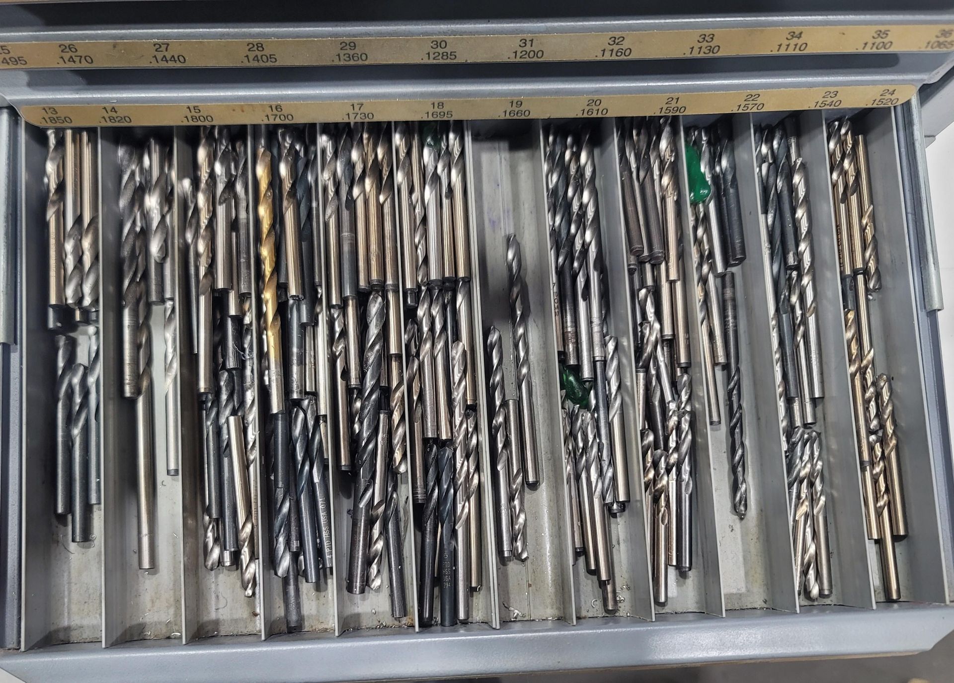 HUOT 5-DRAWER DRILL INDEX, W/ CONTENTS OF DRILLS - Image 6 of 6