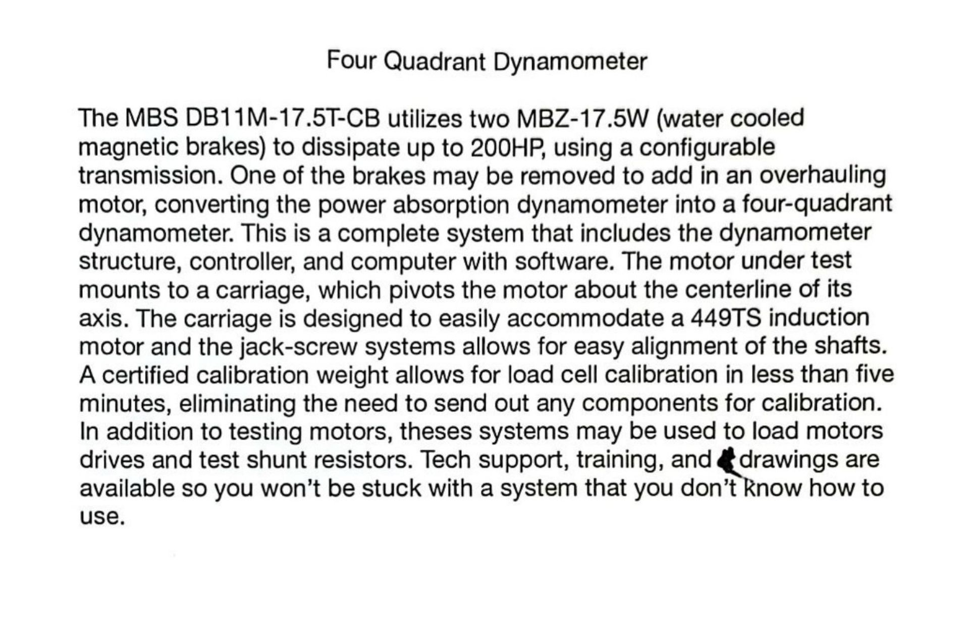 FOUR QUADRANT DYNAMOMETER, WATER COOLED MAGNETIC BRAKE TESTING SYSTEM - Bild 12 aus 12