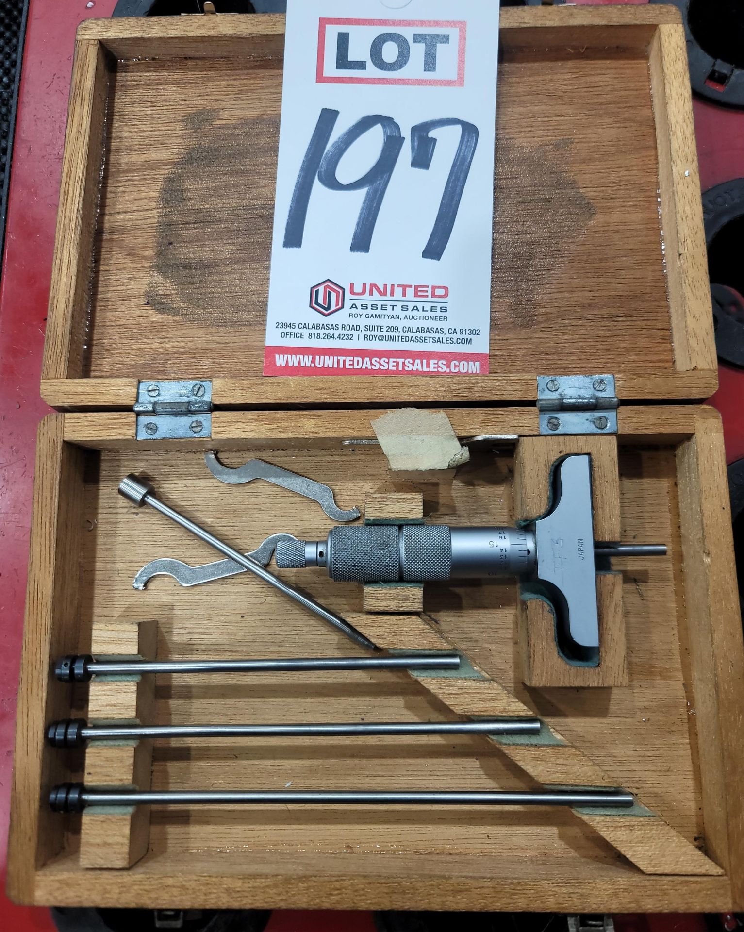 MITUTOYO DEPTH MIC SET, MODEL 129-127, 2.40"-4"