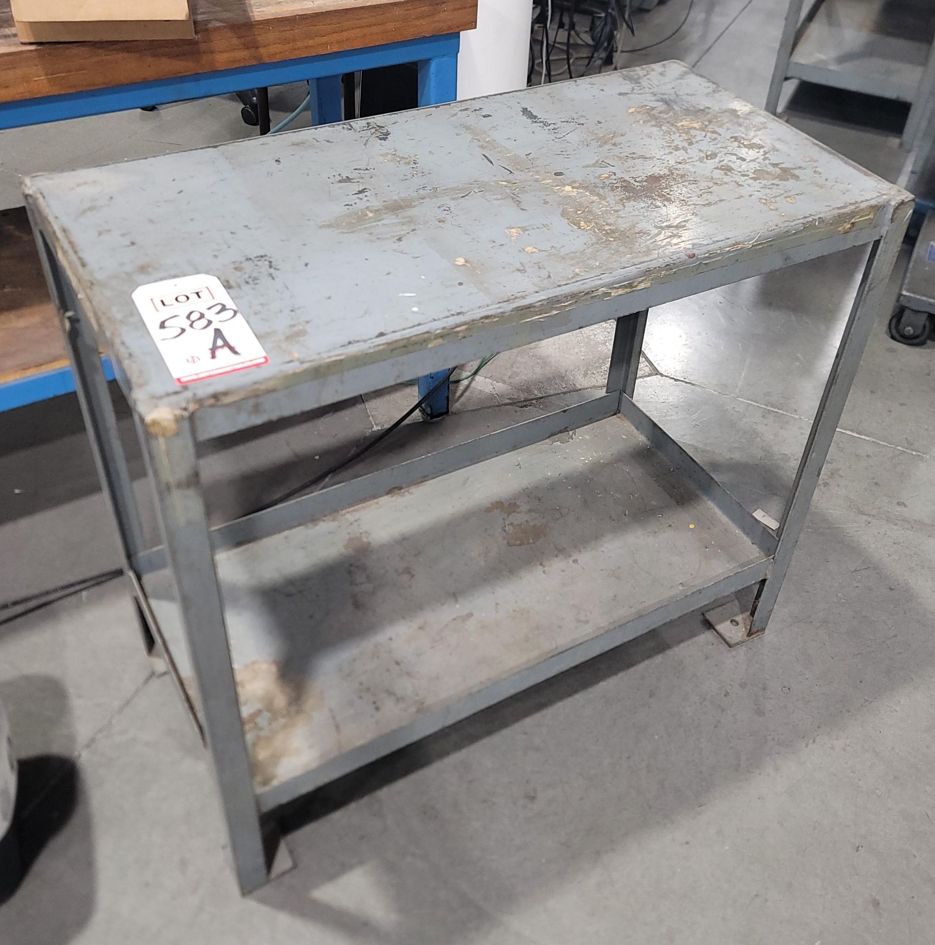 STEEL TABLE, HEAVY DUTY, 3' X 18" X 32" HT