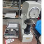 LOT - ROCKWELL HARDNESS TESTER, MODEL HR-150A, W/ TEST KIT, (ATTACHED THROUGH TABLE WHICH IS
