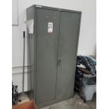 2-DOOR STORAGE CABINET, 3' X 18" X 72" HT, CONTENTS NOT INCLUDED, (DELAYED PICKUP UNTIL THURSDAY,
