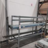 LOT - (13) 8' PALLET RACK BEAMS AND (1) 10' X 3' UPRIGHT