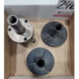 LOT - (1) 4" 3-JAW 5C COLLET CHUCK, (2) 5" 5C STEP COLLETS