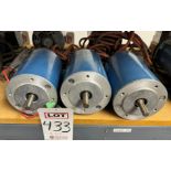 LOT - (3) PACIFIC SCIENTIFIC 5/8 HP ELECTRIC MOTORS, 3200 RPM