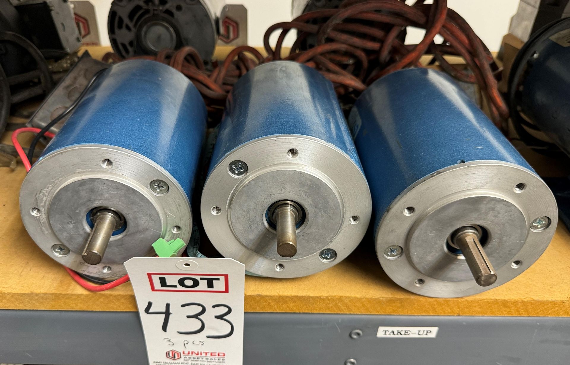 LOT - (3) PACIFIC SCIENTIFIC 5/8 HP ELECTRIC MOTORS, 3200 RPM