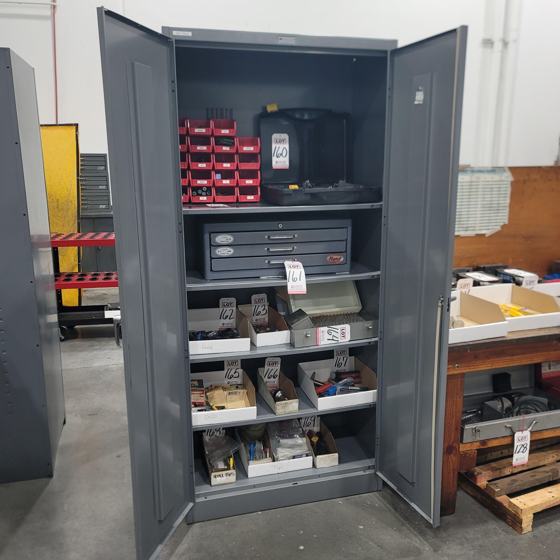 2-DOOR STORAGE CABINET, 3' X 18" X 78" HT, CONTENTS NOT INCLUDED, (DELAYED PICKUP UNTIL THURSDAY, - Image 2 of 2