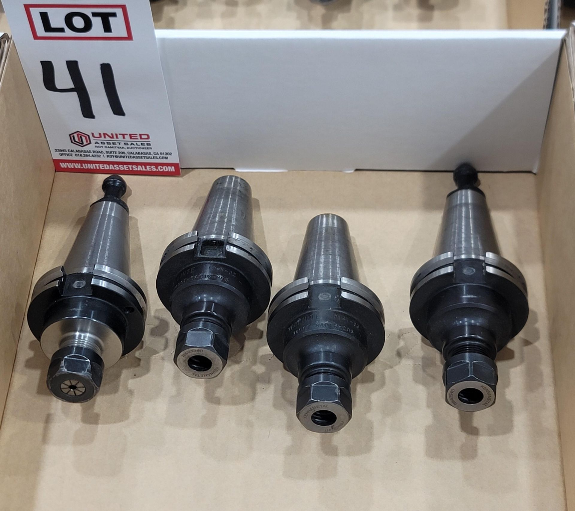 LOT - (4) CAT 40 COLLET TOOL HOLDERS