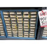 LOT - INDEXED ELECTRONIC RESISTORS IN 50-DRAWER CABINET