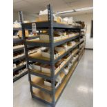 LOT - (2) SHELF UNITS W/ 8' X 2' PARTICLE BOARD SHELVES, 6' HEIGHT, CONTENTS NOT INCLUDED, (