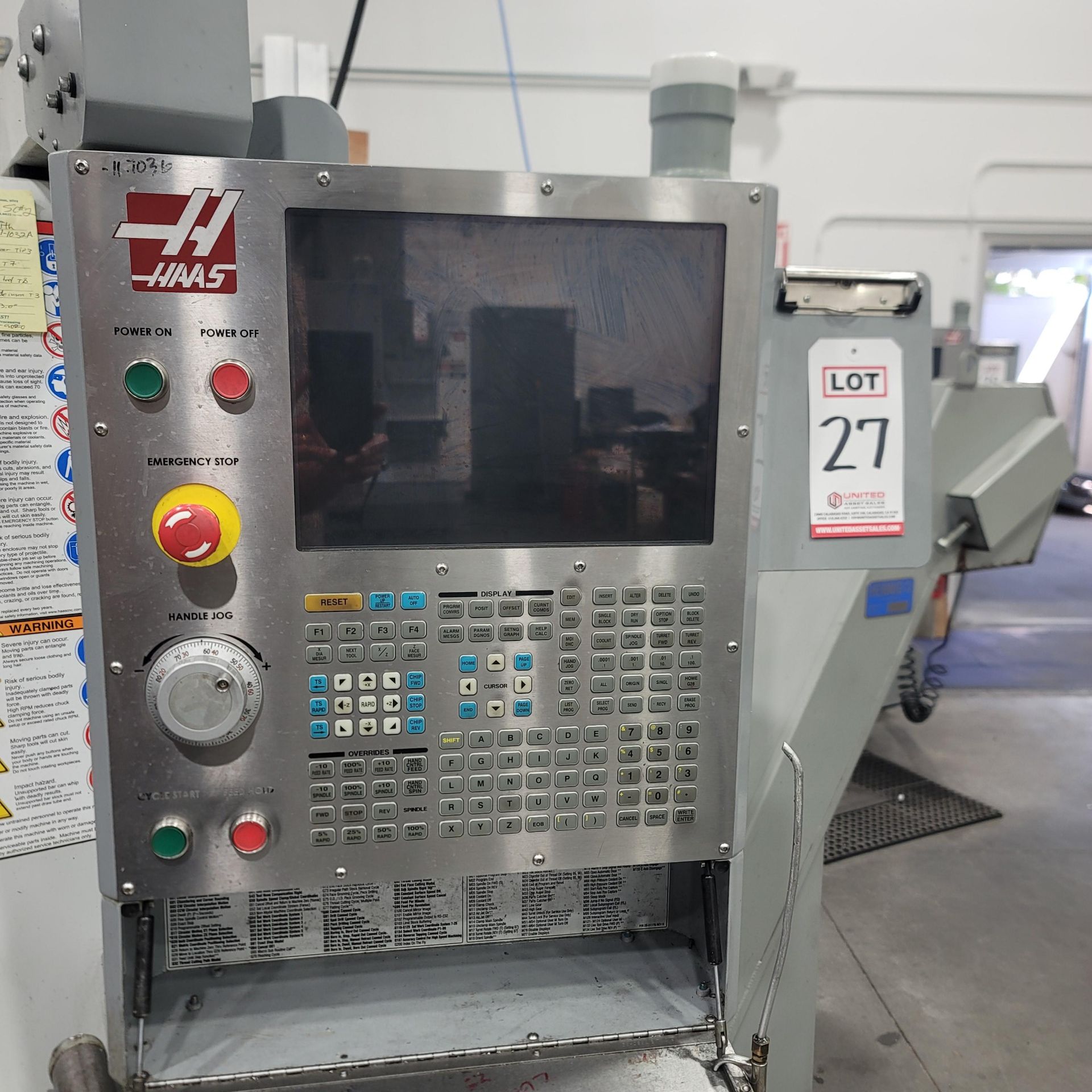 2007 HAAS SL-20T TURNING CENTER, 8" CHUCK, 5C COLLET NOSE, TAILSTOCK, 10-STATION TURRET, 2.0" BAR - Image 4 of 13