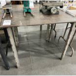 STEEL WELDING TABLE W/ 40" X 30" X 1/2" THICK TOP, 32-1/2" HT, CONTENTS NOT INCLUDED