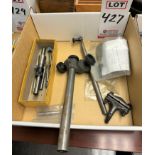 LOT - MISC. SHOP ITEMS, STAND COLUMN W/ ARTICULATING ARM, ETC.