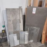 LOT - SS SHEET & PLATE REMNANTS, AND HOLLOW ALUMINUM CHANNEL (6" X 2", UP TO 10' LENGTHS)