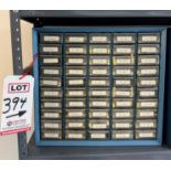 LOT - INDEXED ELECTRONIC RESISTORS IN 50-DRAWER CABINET