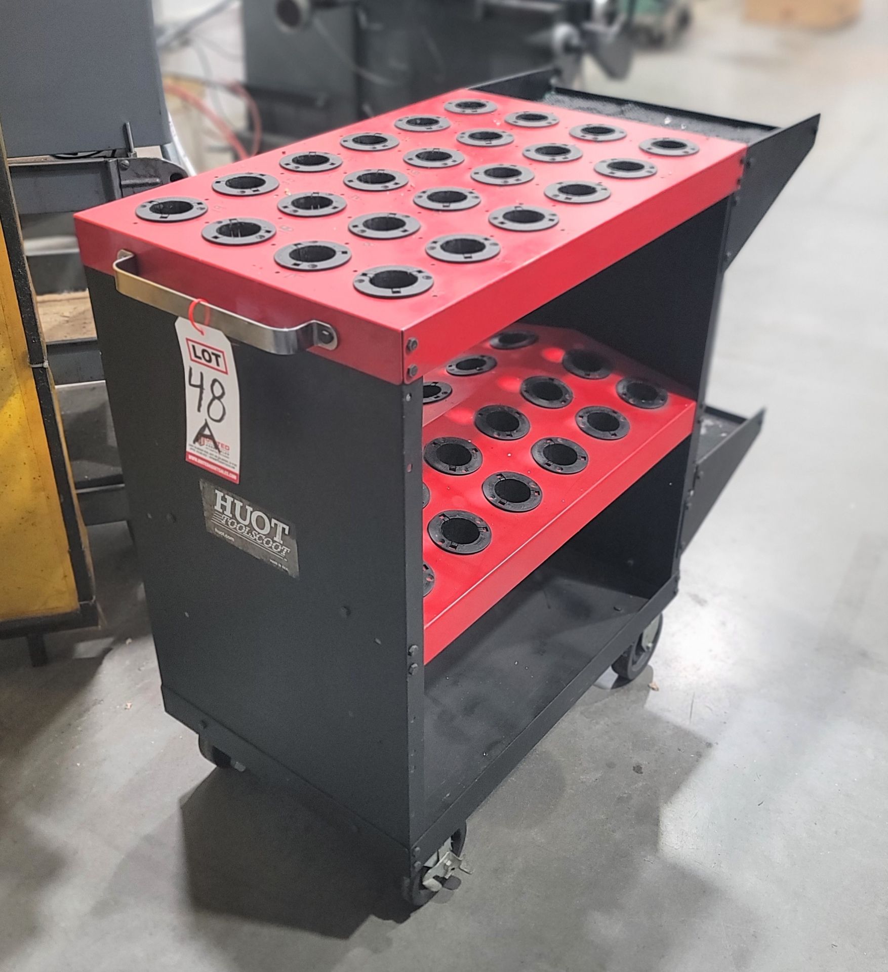 HUOT TOOLSCOOT CNC TOOLING CART, FOR 40 TAPER TOOL HOLDERS