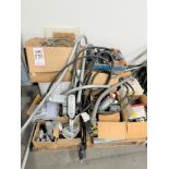 LOT - PALLET OF LARGE CONDUIT COUPLINGS, FUSES, WIRE AND RELATED ELECTRICAL ITEMS