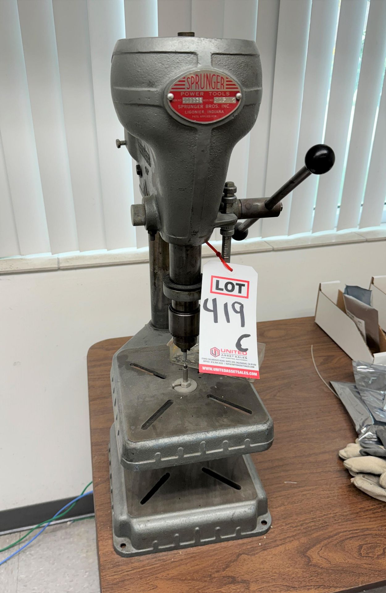 SPRUNGER BENCHTOP 14" DRILL PRESS, NO MOTOR