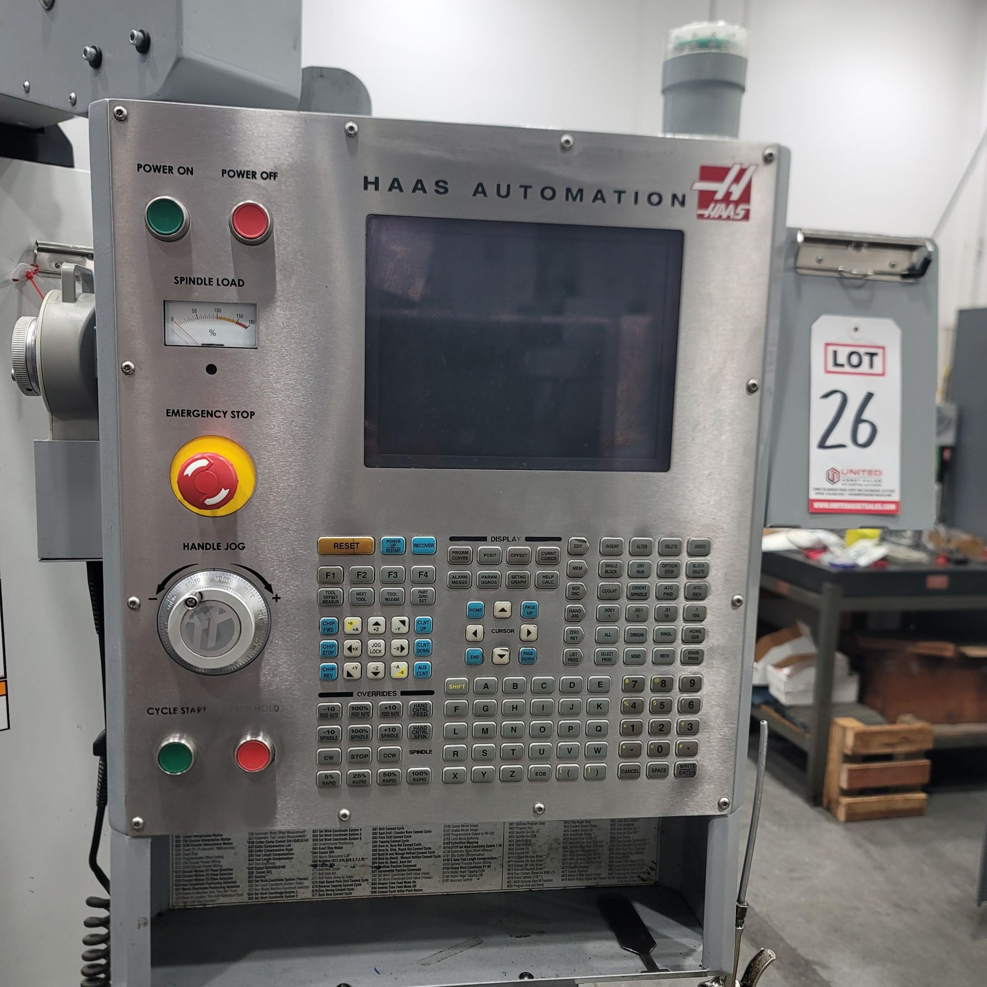 2006 HAAS VF-2D VERTICAL MACHINING CENTER, XYZ TRAVELS: 30" X 16" X 20", TABLE SIZE: 36" X 14", - Image 3 of 13