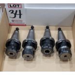 LOT - (4) CAT 40 COLLET TOOL HOLDERS