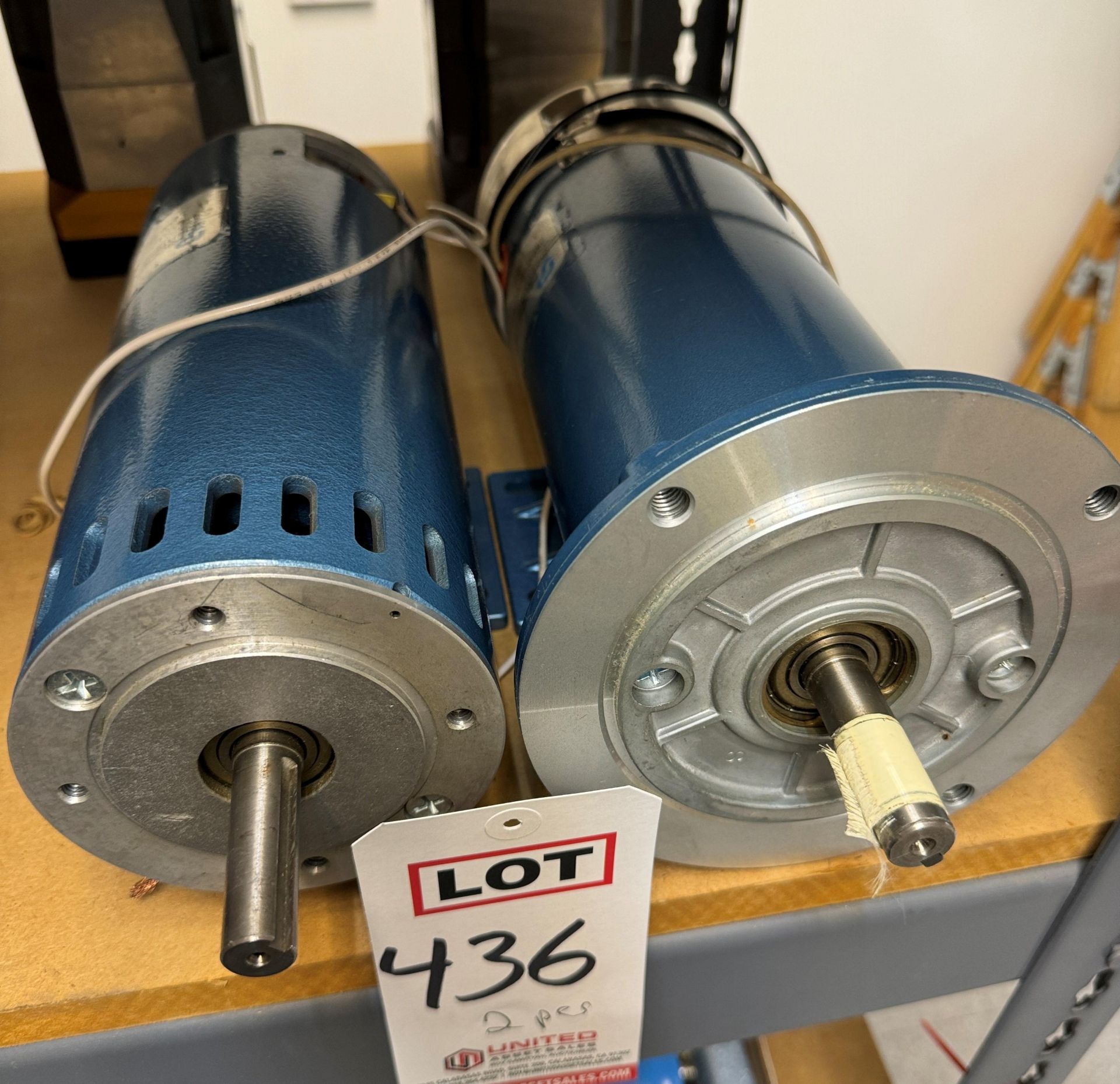 LOT - (2) PACIFIC SCIENTIFIC 1 HP ELECTRIC MOTORS, 3300 RPM