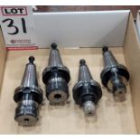 LOT - (4) CAT 40 COLLET TOOL HOLDERS